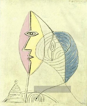  kubistisch Malerei - Porträt de jeune fille 1936 kubistisch